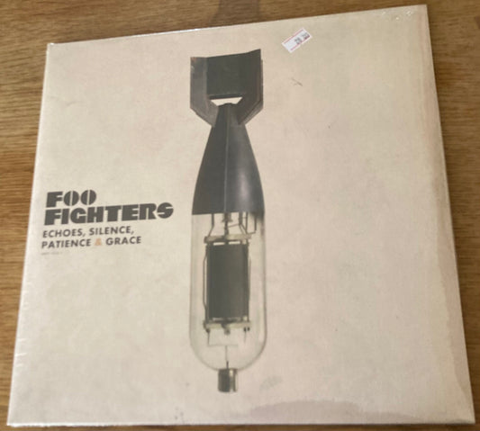 The front of 'Foo Fighters - Echoes, Silence, Patience and Grace' on vinyl