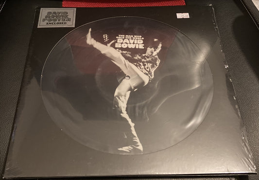 The front of 'David Bowie - The Man Who Sold the World' on vinyl