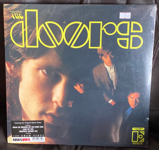 The front of The Doors Self-titled debut album on vinyl