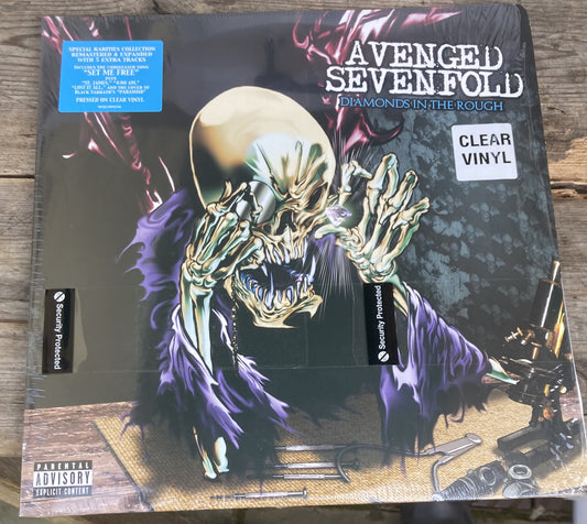 The front of 'Avenged Sevenfold - Diamonds in the Rough' on vinyl