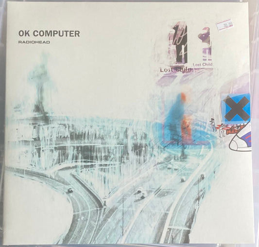 The front of 'Radiohead - OK Computer' on vinyl