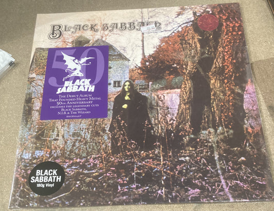 The front of 'Black Sabbath - Self-titled' on vinyl