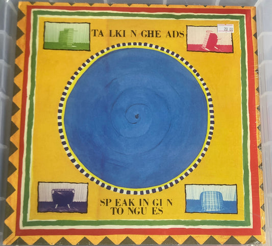 The front of 'Talking Heads - Speaking in Tongues' in vinyl