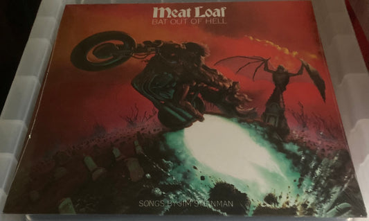The front of 'Meatloaf - Bat Out of Hell' on vinyl