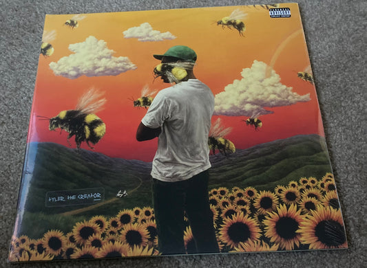 The front of Tyler the Creator - Flower Boy on vinyl. 