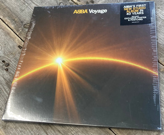The front of ‘ABBA - Voyage’ on vinyl