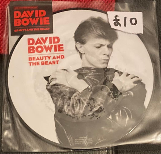 The front of David Bowie - Beauty and the Beast on 7” vinyl picture disc