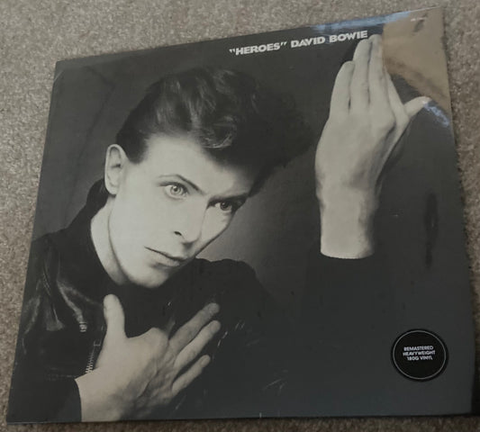 The front of David Bowie - Heroes on vinyl 