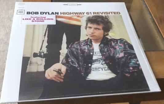 The front of Bob Dylan - Highway 61 Revisited on vinyl